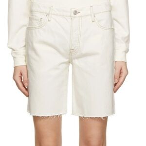 𝅺frame White 'Le Slouch' Bermuda Shorts